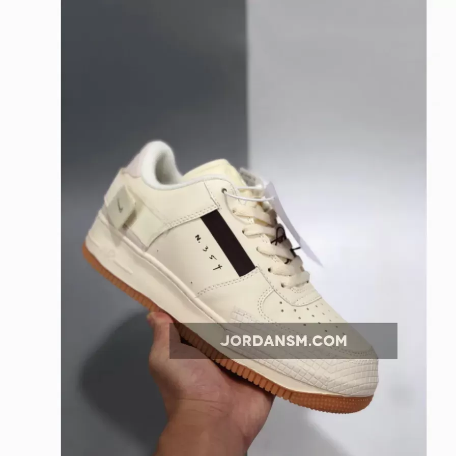 Nike Air Force 1 Type Light Ivory Brown CJ1281-100 / nike af1-type light ivory/earth brown