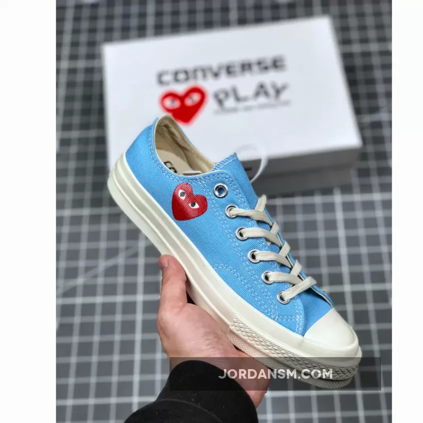 Comme Des Garcons Play X Converse Chuck Taylor All Star 70 Low Bright Blue 168303C New Release