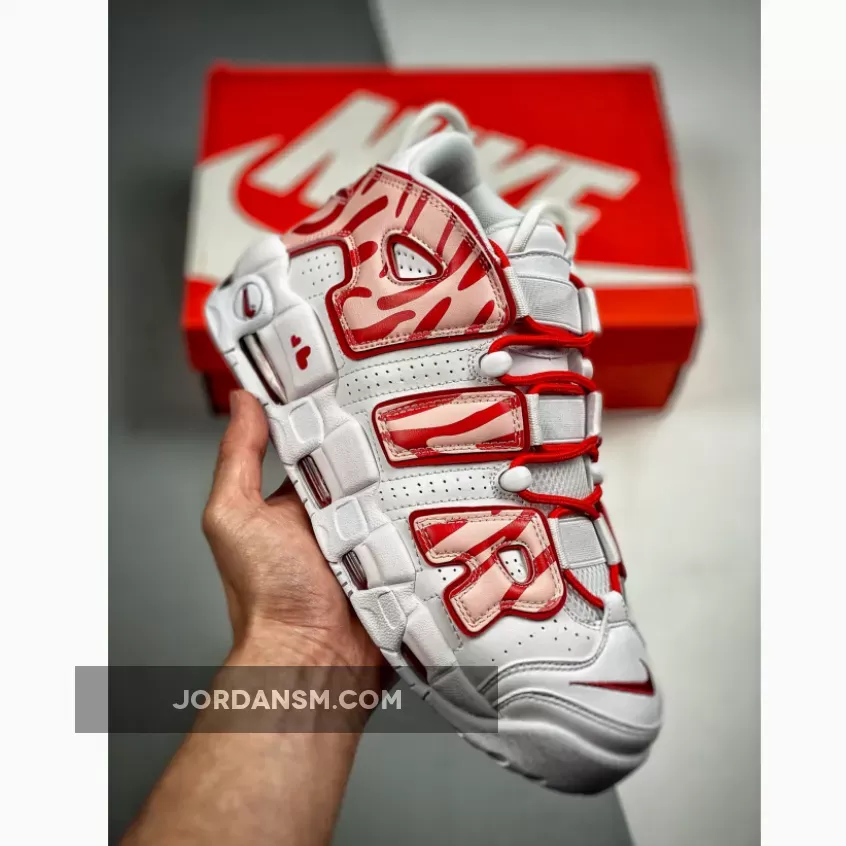 Custom Nike Air More Uptempo White Red / white and red uptempos