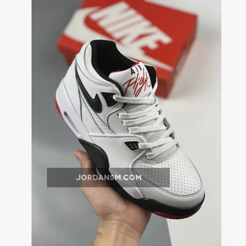 Red Nike Flights - Nike Air Flight 89 White Black Red FD9928-101