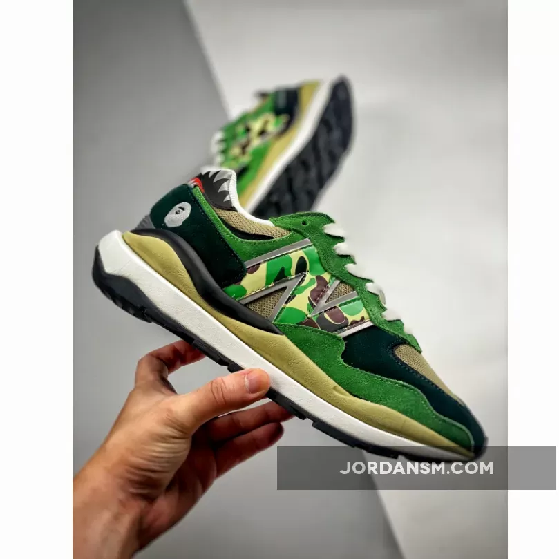 Online BAPE X New Balance 57/40 Olive Green
