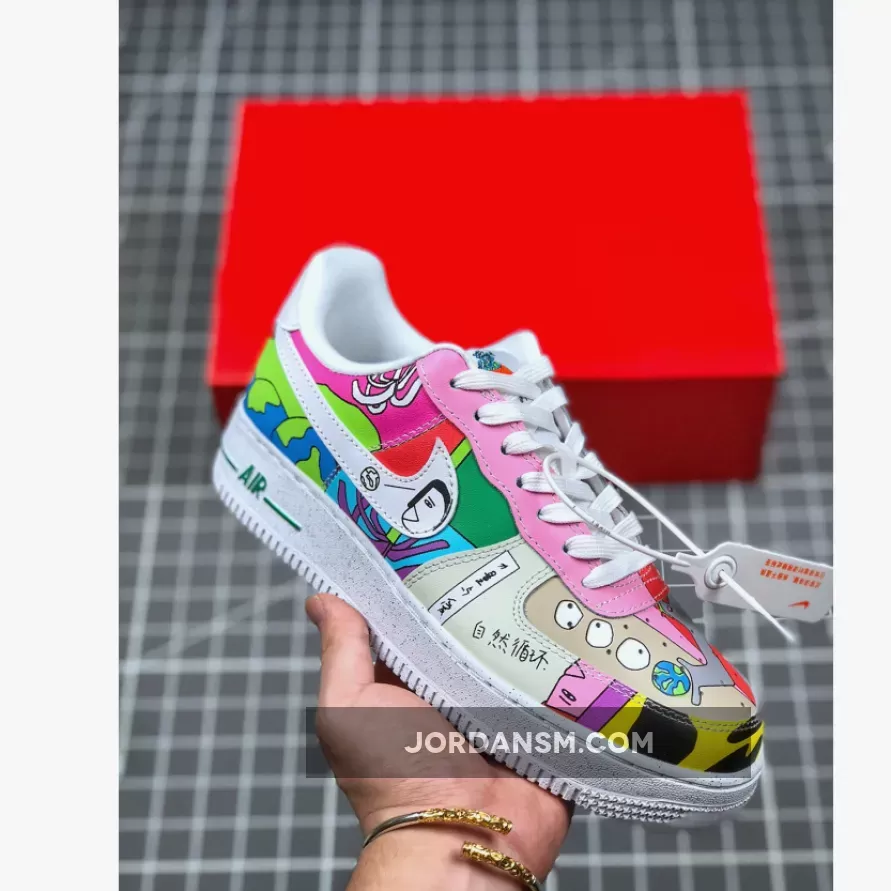 Ruohan Wang x Nike Air Force 1 Low White Multi-Color / ruohan wang x air force 1 low
