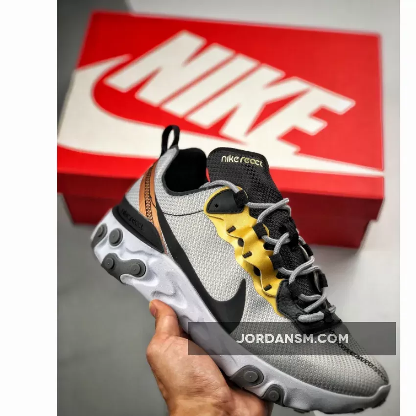 Nike React Element 55 Gold Grey CD7627-001 New Releases