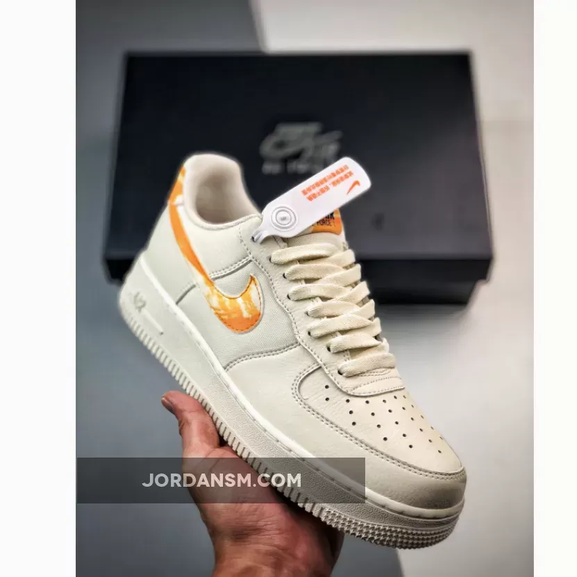 Online Nike Air Force 1 Low White Orange Streaks FN3419-100