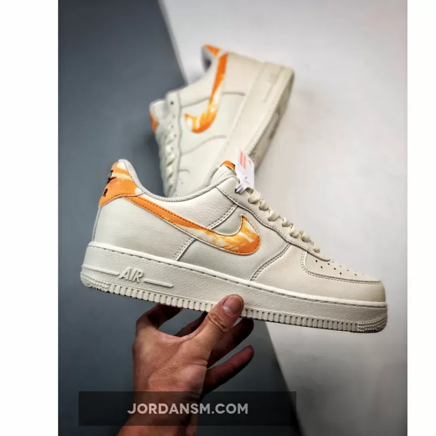 Online Nike Air Force 1 Low White Orange Streaks FN3419-100