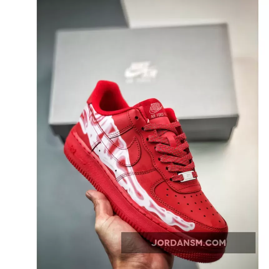 Nike Air Force 1 Low 'Skeleton' Red Custom 1676631281 New Releases
