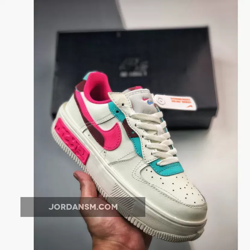 Nike Force 1 Fontanka Sail/Washed Teal/Sangria/Pink DO6146-101 New Releases