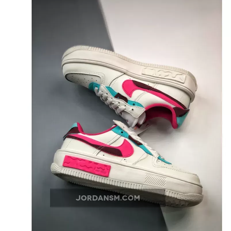 Nike Force 1 Fontanka Sail/Washed Teal/Sangria/Pink DO6146-101 New Releases