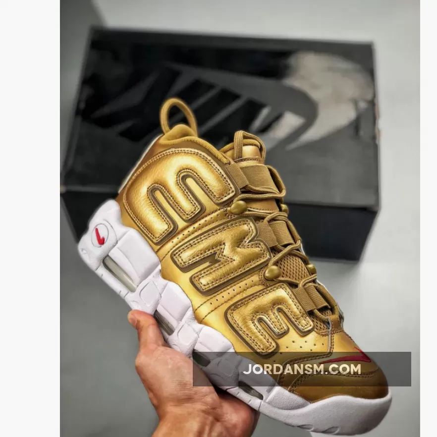 Supreme x Nike Air More Uptempo Metallic Gold/White / gold supreme uptempo