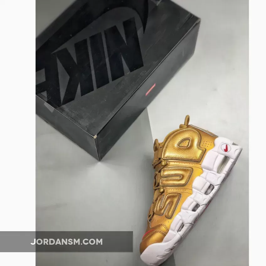 Supreme x Nike Air More Uptempo Metallic Gold/White / gold supreme uptempo