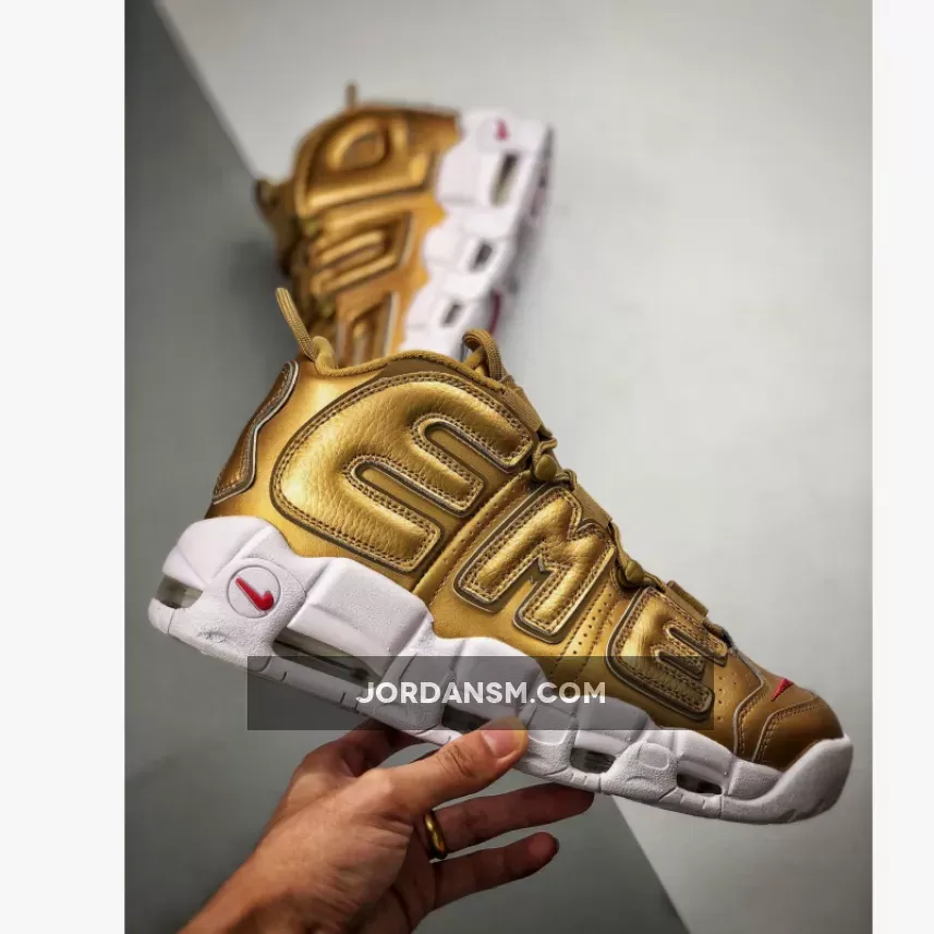 Supreme x Nike Air More Uptempo Metallic Gold/White / gold supreme uptempo