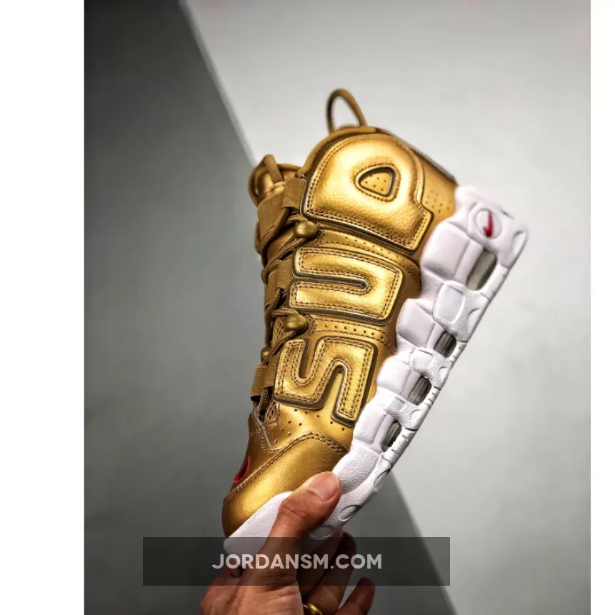 Supreme x Nike Air More Uptempo Metallic Gold/White / gold supreme uptempo