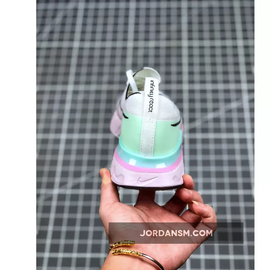 Nike React Infinity Run Flyknit White/Iced Lilac/Pistachio Frost/Black CD4372-100 Restock
