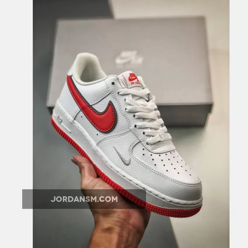 Nike Air Force 1 White Habanero Red Mini Swoosh / air force 1 red mini swoosh