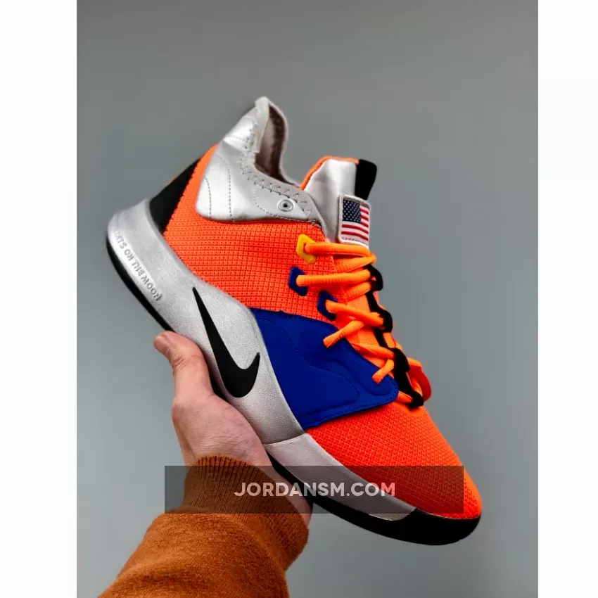 Nike PG 3 'NASA' Total Orange/Black-Metallic Silver CI2666-800 Restock