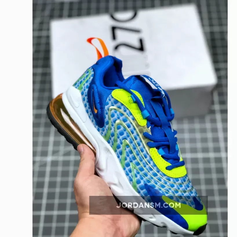 Nike Air Max 270 React ENG V3 Royal Blue/White Yellow royal blue air max 270