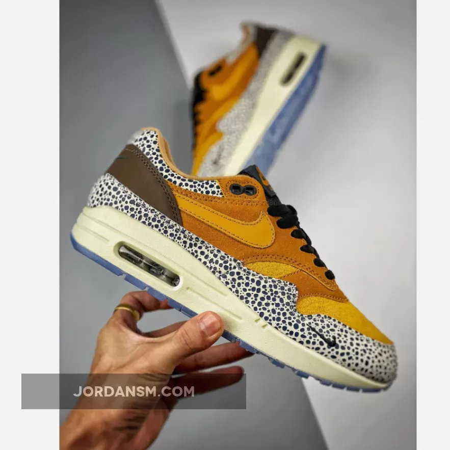 Nike Air Max 1 'Safari' Flax/Chestnut/Kumquat 665873-200 air max 1 atmos safari