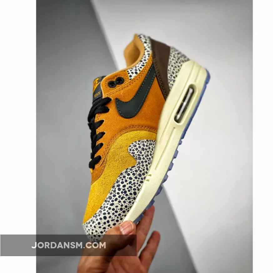 Nike Air Max 1 'Safari' Flax/Chestnut/Kumquat 665873-200 air max 1 atmos safari