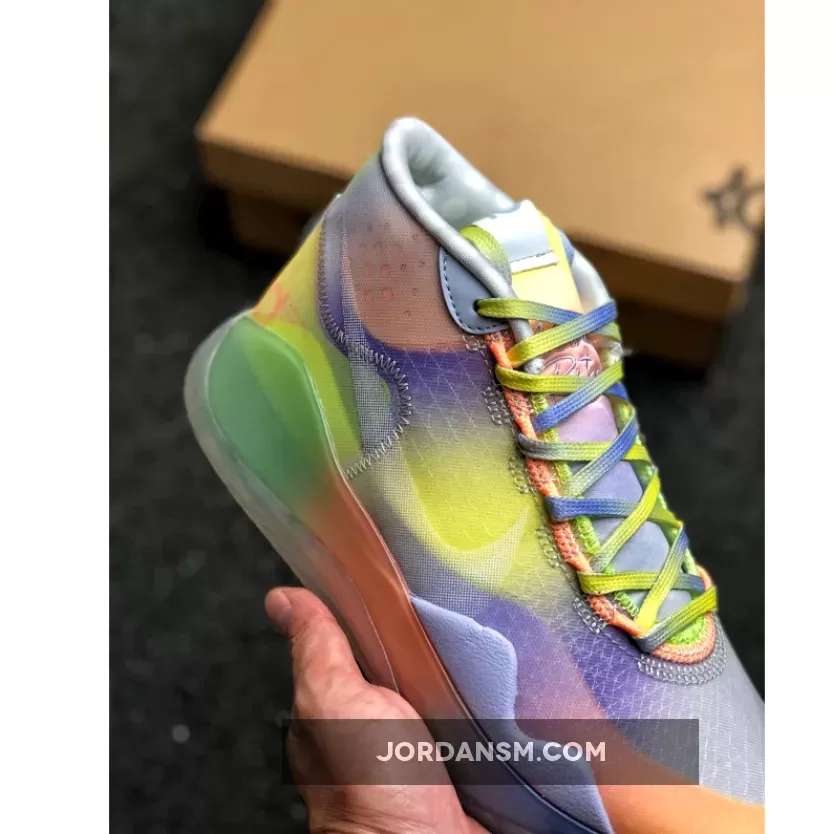 Nike KD 12 'EYBL' Barely Volt/Orange Pulse CK1201-900 New Releases