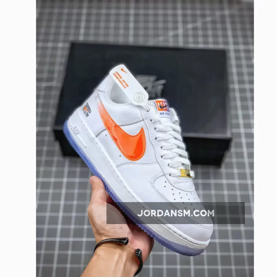 Kith X Nike Air Force 1 Low 'NYC' White/Rush Blue-White-Brilliant Orange CZ7928-100 Restock