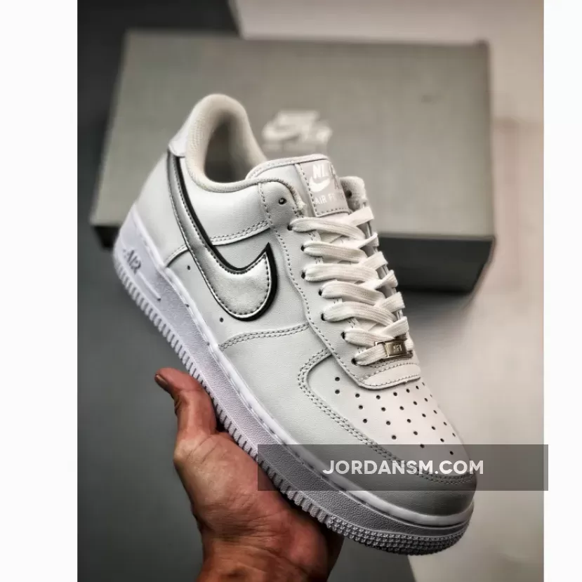 Nike Air Force 1 Low 'Silver Swooshes' White/Metallic Silver-Black DD1523-100 Online