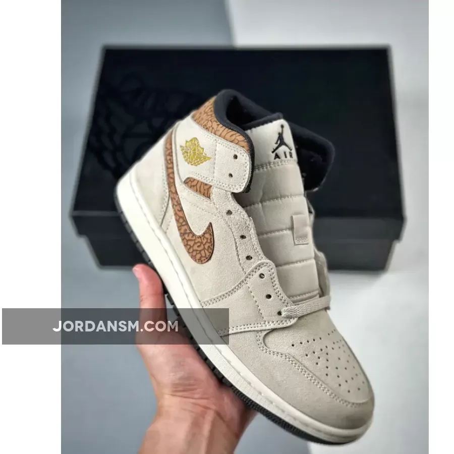 Air Jordan 1 Mid SE Brown Elephant DZ4129-102 Restock