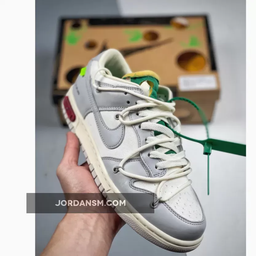 Off-White X Nike Dunk Low '25 Of 50' Sail/Neutral Grey/Pale Ivory DM1602-121 Restock