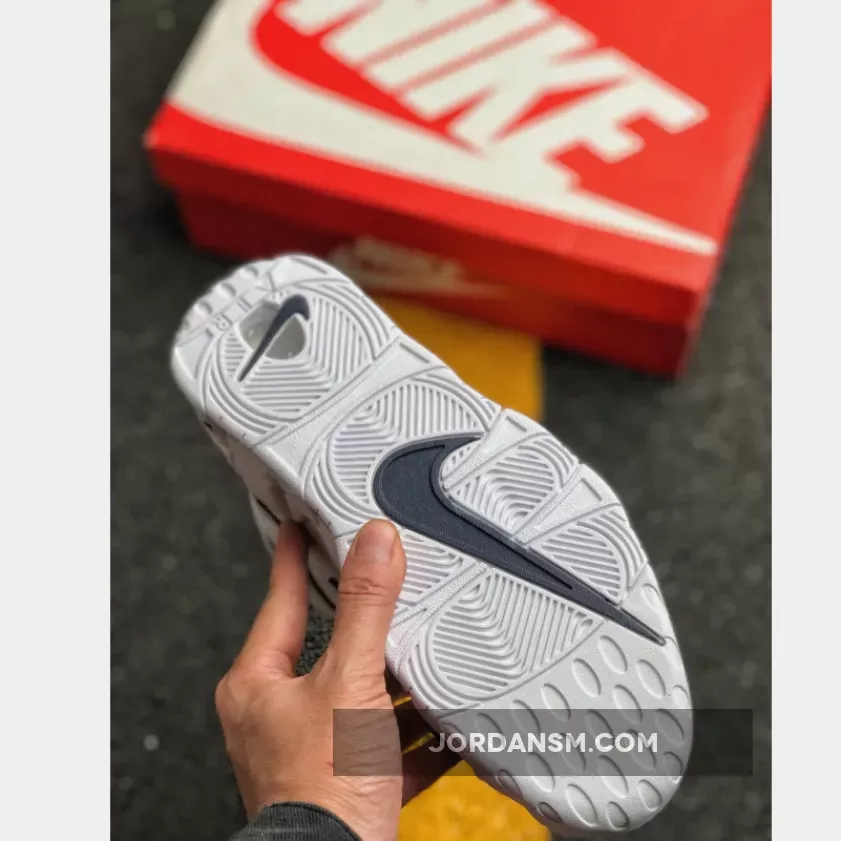 Nike Air More Uptempo White/Midnight Navy-Metallic Gold
