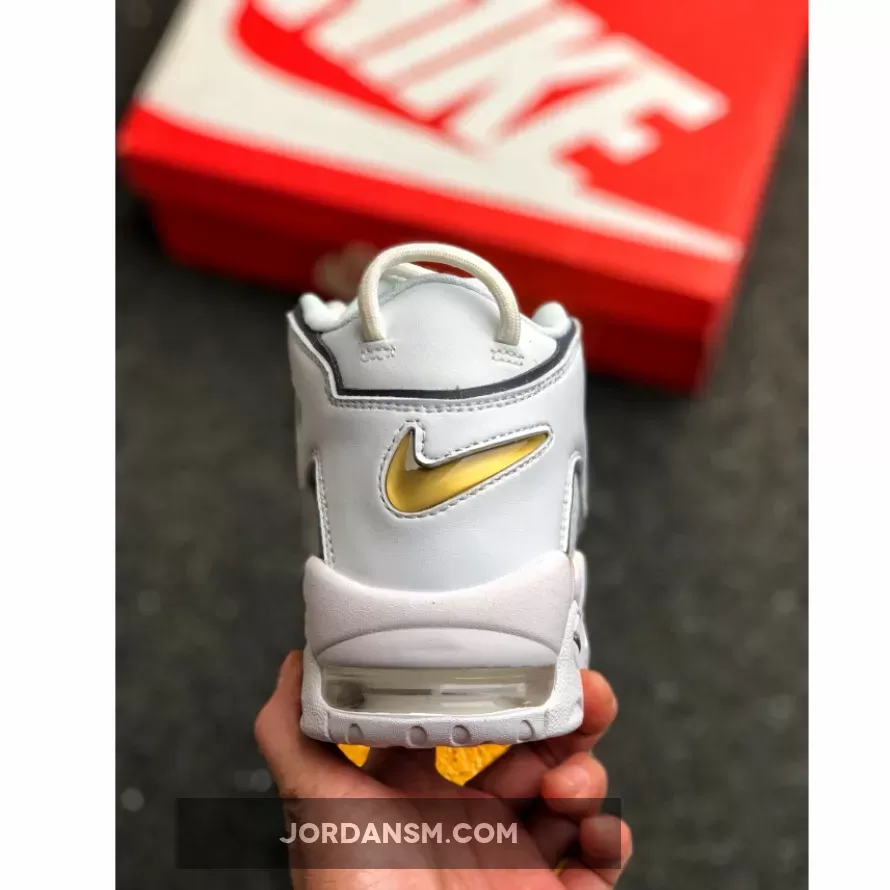 Nike Air More Uptempo White/Midnight Navy-Metallic Gold