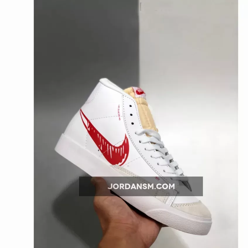 Nike Blazer Mid 77 White Red Sketch CW7580-100 Online