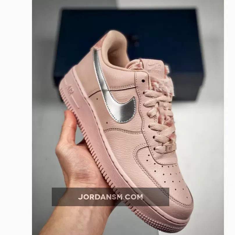 Nike Air Force 1 Pink Sherpa/Silver DO6724-601 / air force 1 rose pink