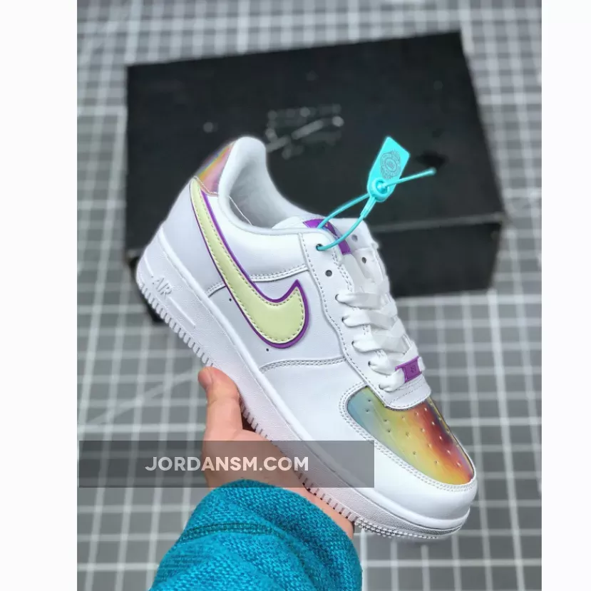 Nike Air Force 1 Low 'Iridescent 2020' White/Barely Volt-Hyper Blue CW0367-100 Restock