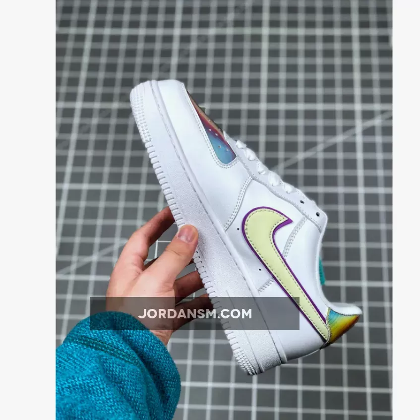 Nike Air Force 1 Low 'Iridescent 2020' White/Barely Volt-Hyper Blue CW0367-100 Restock