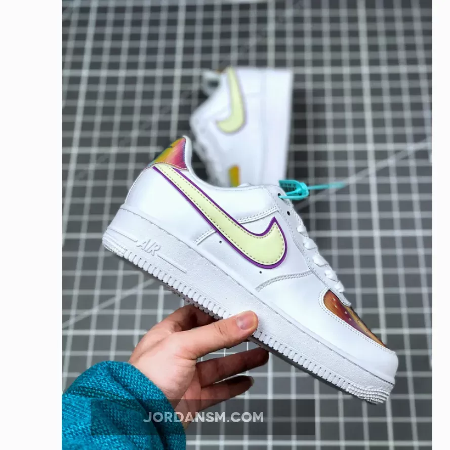 Nike Air Force 1 Low 'Iridescent 2020' White/Barely Volt-Hyper Blue CW0367-100 Restock