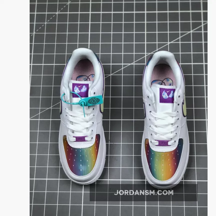Nike Air Force 1 Low 'Iridescent 2020' White/Barely Volt-Hyper Blue CW0367-100 Restock