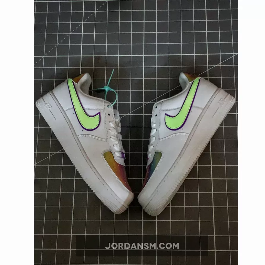 Nike Air Force 1 Low 'Iridescent 2020' White/Barely Volt-Hyper Blue CW0367-100 Restock
