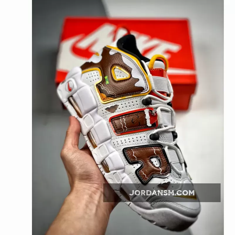 Custom Nike Air More Uptempo White Brown / brown uptempo