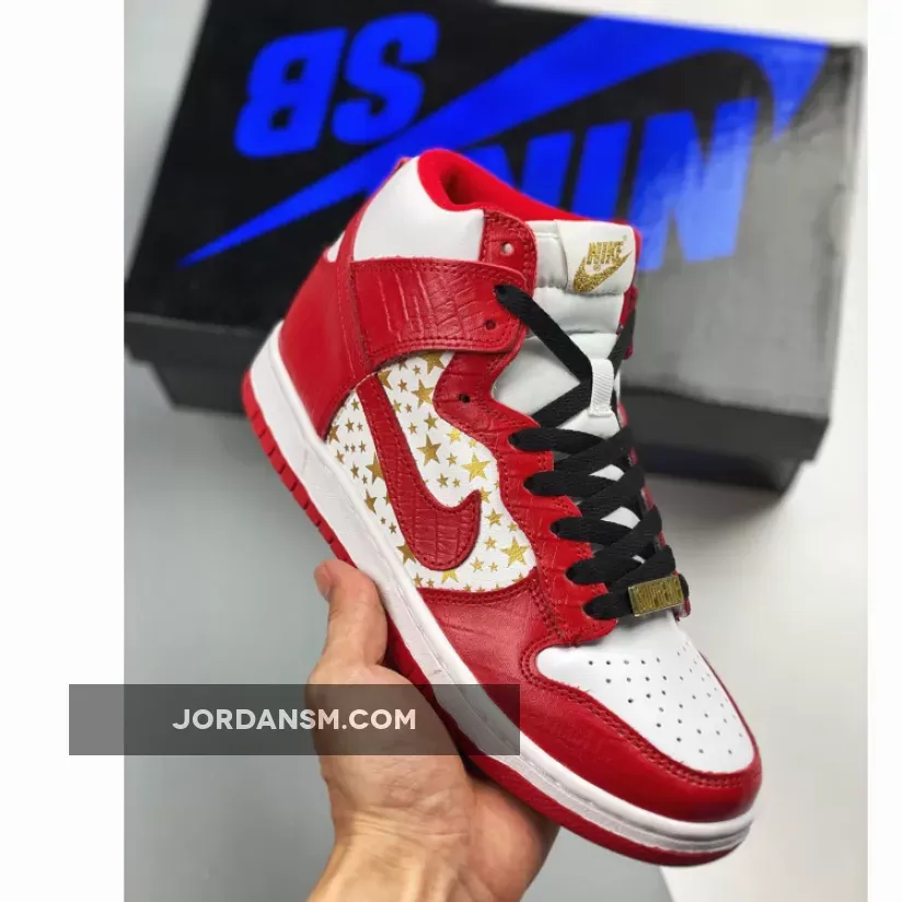 Supreme X Nike SB Dunk High Pro White/Varsity Red 307385-161 New Releases