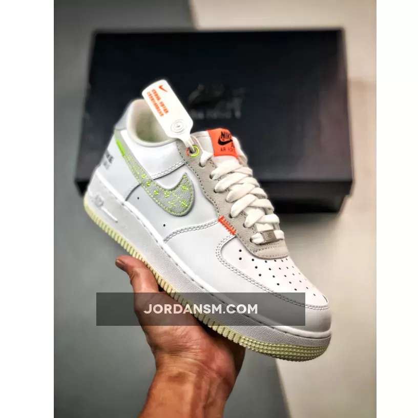 Nike Air Force 1 Low 'Just Stitch It' White/Pink-Neon FB1853-111 Online