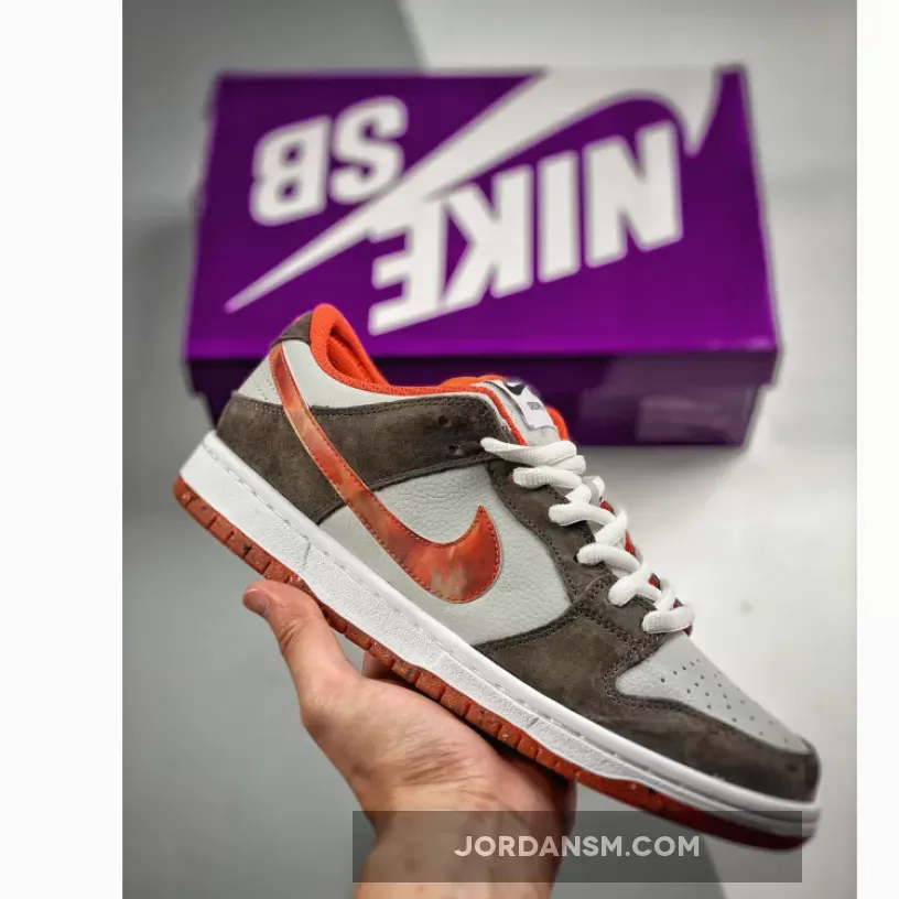 Crushed D.C. X Nike SB Dunk Low White/Orange-Brown