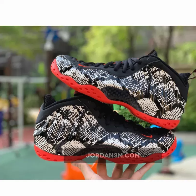 Nike Air Foamposite One ‘Snakeskin’ Sail/Black-Habanero Red Men’s Shoe