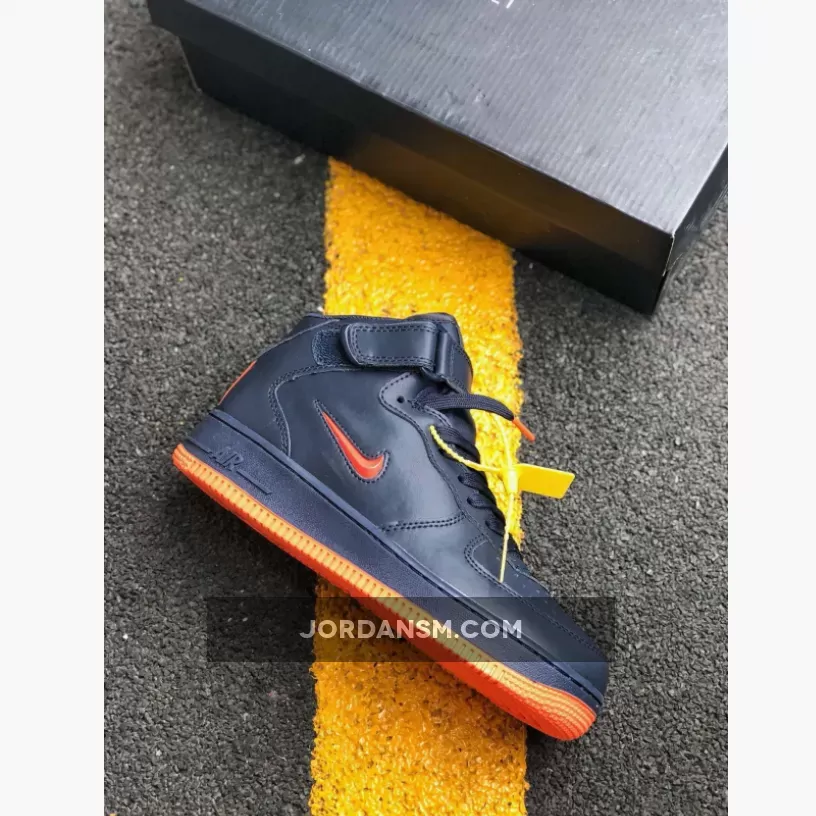 Nike Air Force 1 Mid "NYC" Obsidian/Brilliant Orange