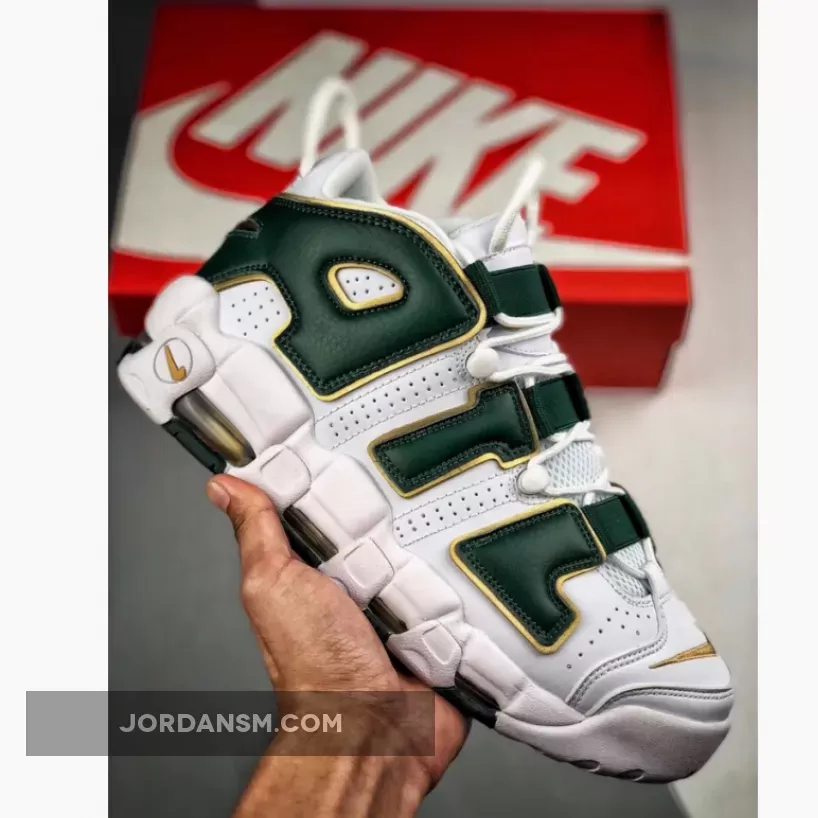 Nike Air More Uptempo QS "Atlanta" White/Gorge Green-Metallic Gold