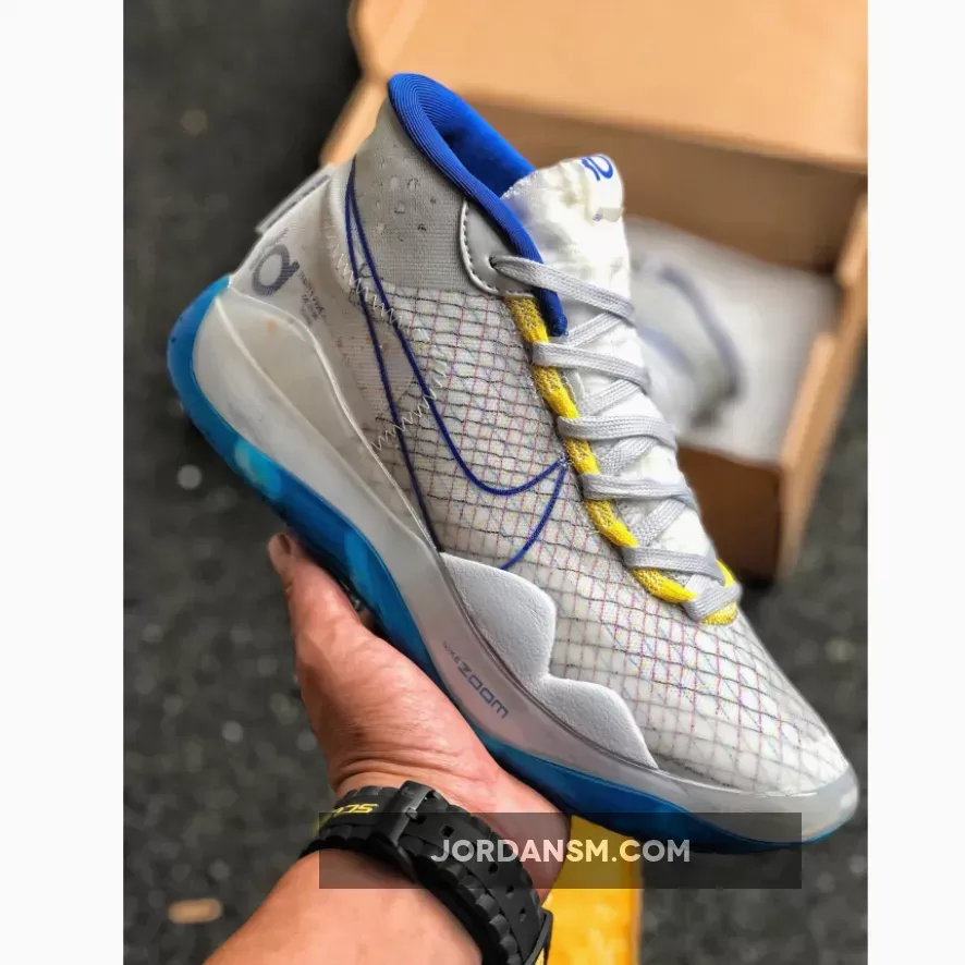 Nike KD 12 "Warriors Home" White/Game Royal-White-Amarillo
