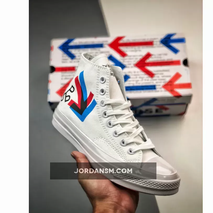 Patta x Experimental Jetset x Converse Chuck 70 High White Red Blue
